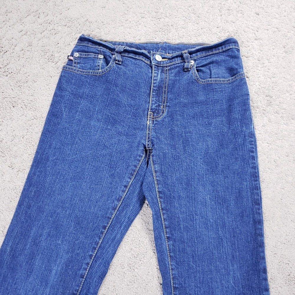 Vintage Y2K Polo Ralph Lauren Bootcut Jeans Women 6 (28x28) Blue RL Flag Western - Picture 3 of 10